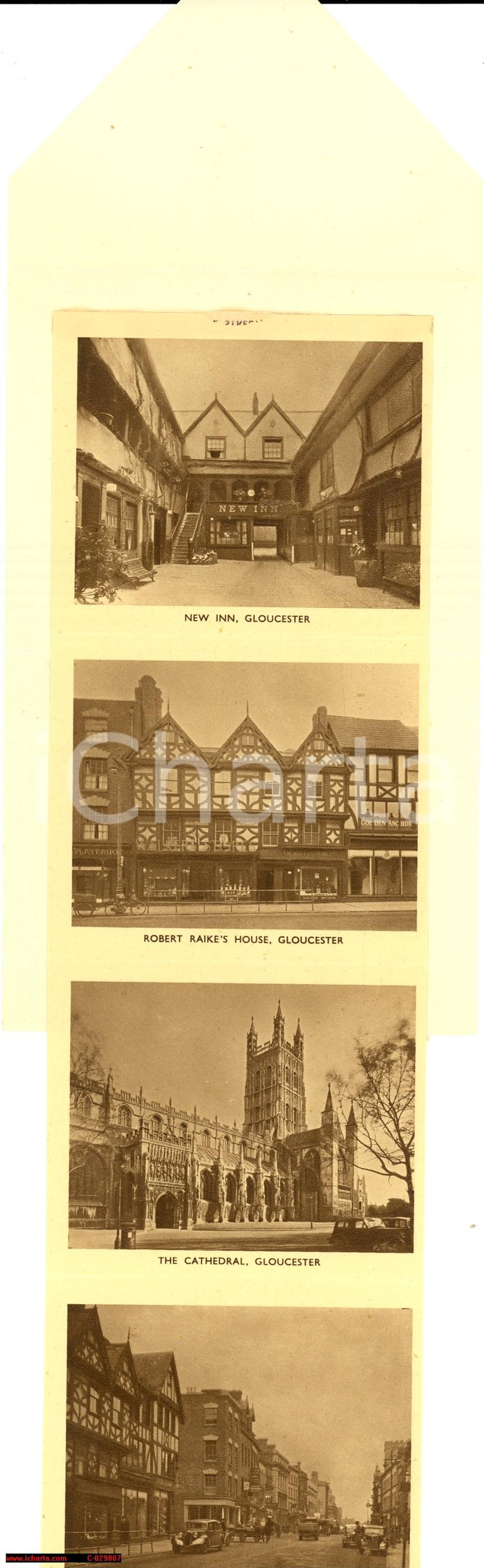 Cartolina originale da collezione 1950 circa GLOUCESTER England souvenir letter card 1