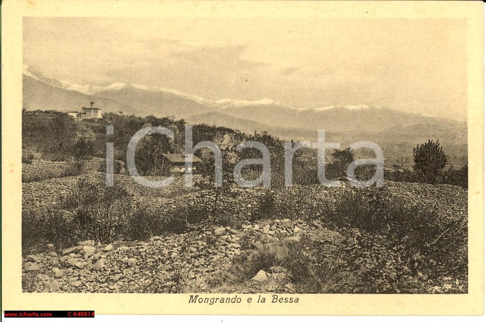 Cartolina originale da collezione 1930 Mongrando e la Bessa  Veduta generale FP NV 1