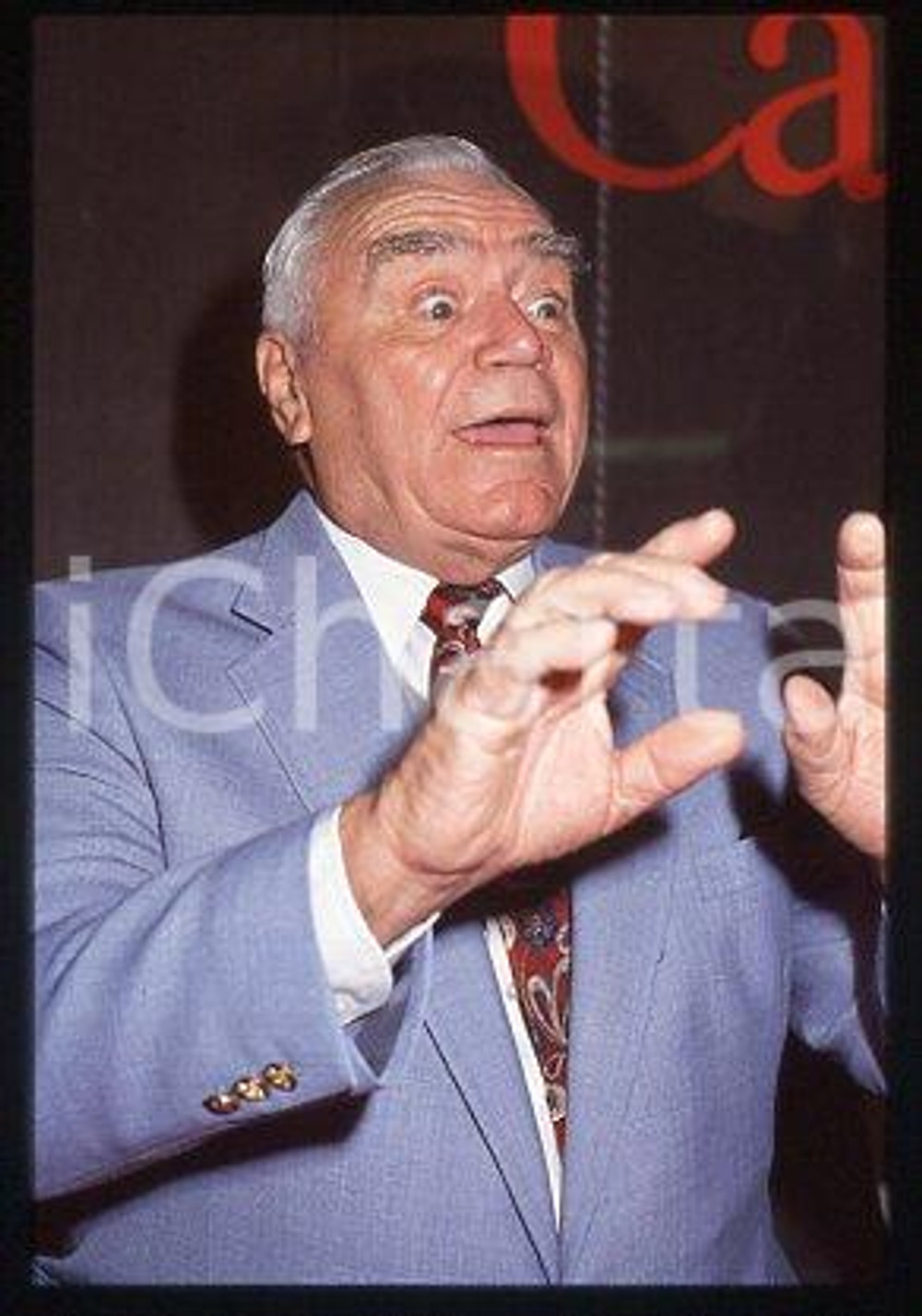 35mm vintage slide* 1999 ca ITALY Ernest BORGNINE American actor (33)