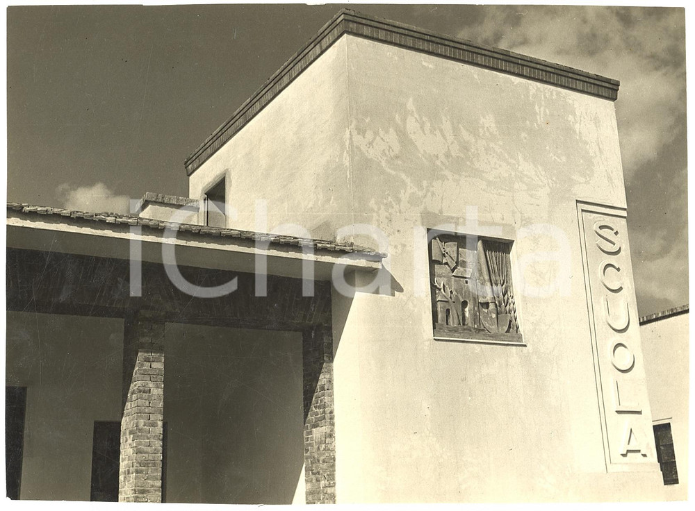 Fotografia d'epoca originale 1940 RIBERA AG Particolare di scuola BORGO BONSIGNORE 1