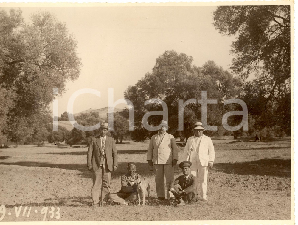 Fotografia d epoca originale 1934 TIGRINNA LIBIA Coloni italiani tra le piantagioni di ulivi Foto 1
