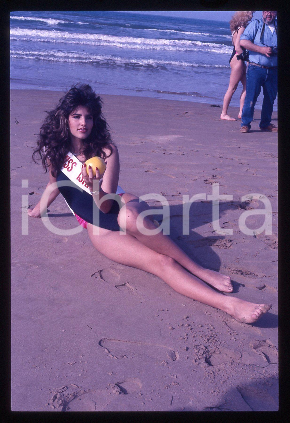 35mm vintage slide* 1988 RAGUSA MISS EUROPA Limor MAGEN Ritratto Miss Israele 2