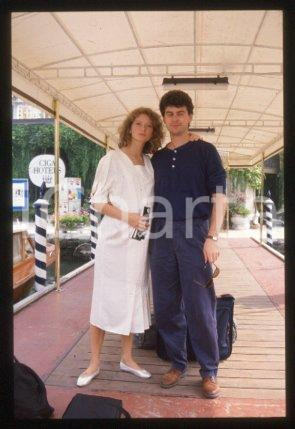 35mm vintage slide* 1990 ca VENICE actress Sophie WARD, husband Paul HOBSON (16)