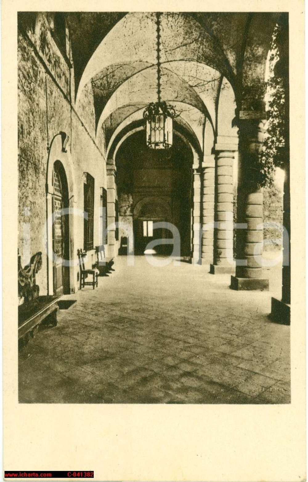 Cartolina originale da collezione 1960 CORTE FRANCA (BS) Portici palazzo TORRI a NIGOLINE 1
