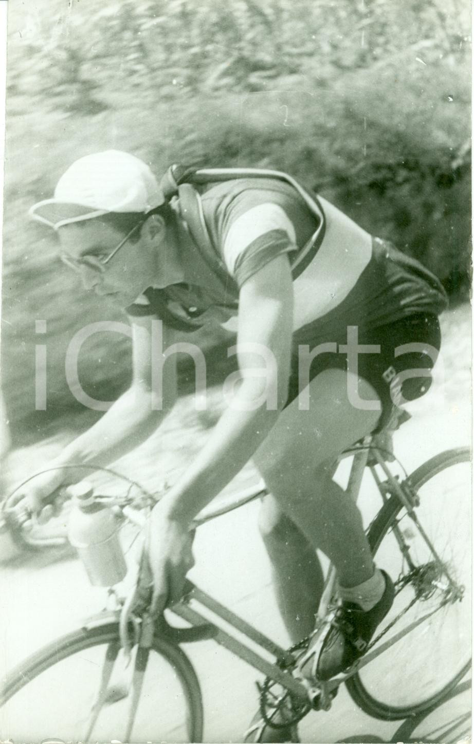 Fotografia d epoca originale 1940 ca MILANO Ciclismo Adolfo LEONI in volata Fotografia 1