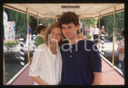 35mm vintage slide* 1990 ca VENICE actress Sophie WARD, husband Paul HOBSON (10)