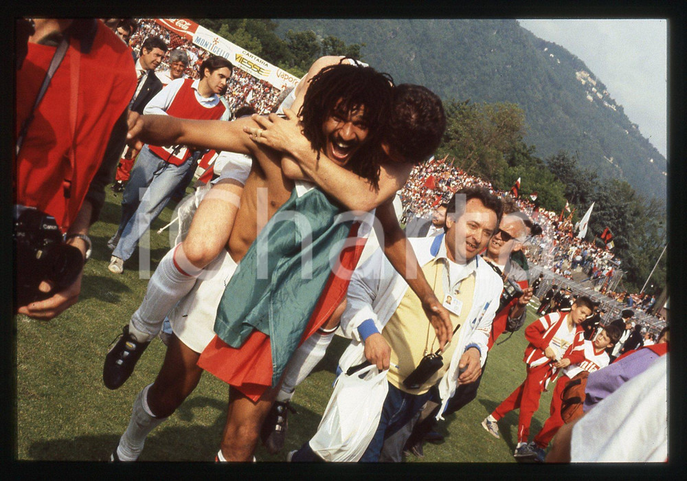 35mm vintage slide* 1988 COMO Ruud GULLIT - Trionfo 11° Scudetto A.C.MILAN