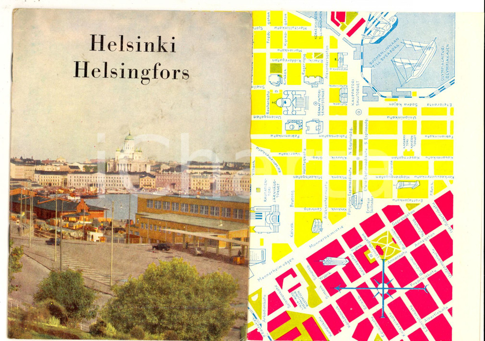 1955 ca HELSINKI(FINLAND) Helslingfors - Guida ILLUSTRATA con mappa 22 pp.