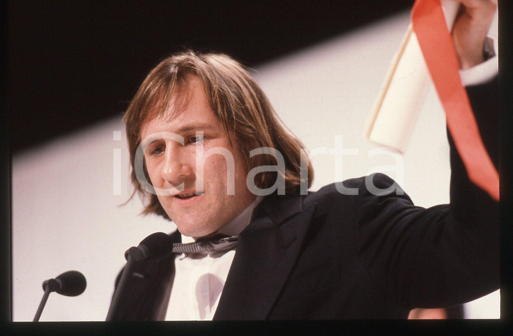 35mm vintage slide* 1990 CANNES Gérard DEPARDIEU Premio interpretazione (1)