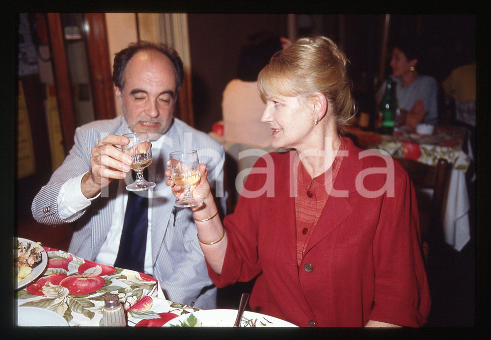 35mm vintage slide* 1995ca ROMA Manuel DE SICA al ristorante Il Melarancio (15)