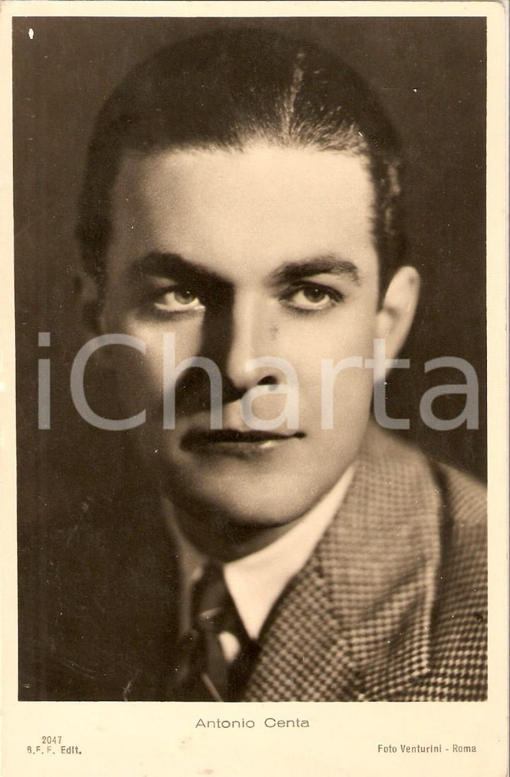 Cartolina originale da collezione 1941 CINEMA Attore Antonio CENTA Ritratto con cravatta *Cartolina FP NV 1
