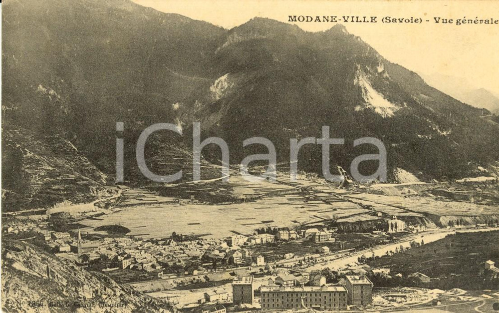 Cartolina originale da collezione 1915 ca MODANE (FRANCIA) SAVOIA Veduta generale paese e vallata *Cartolina FP NV 1