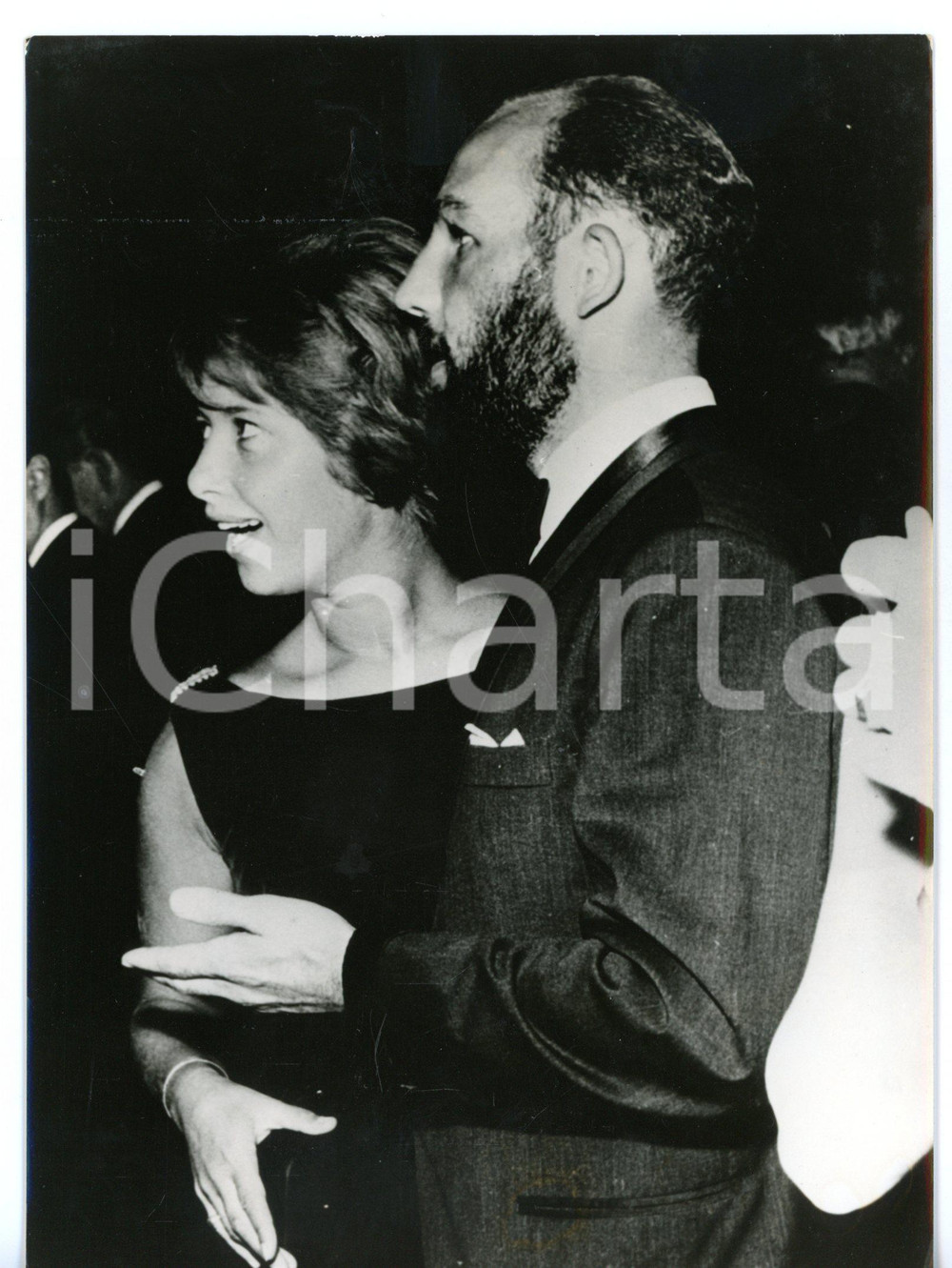 1963 LONDON Pilota Stirling MOSS con Valerie JONAS a un party *Foto 13x18 cm