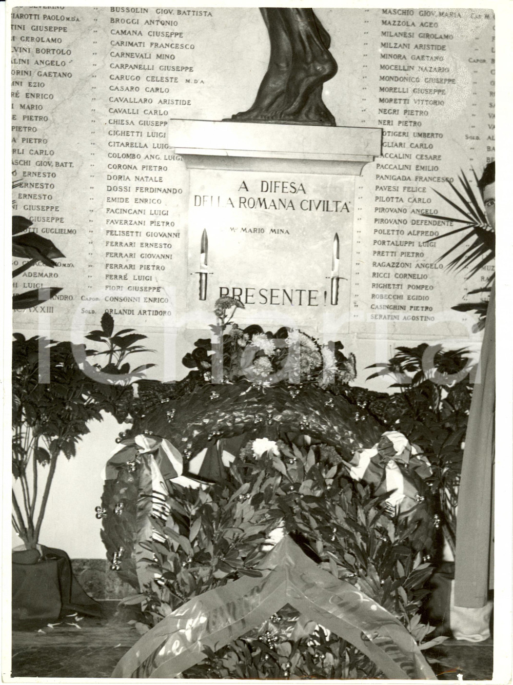 Fotografia d epoca originale 1937 MILANO Lapide in memoria di Mario MINA sede ATM Fotografia 1