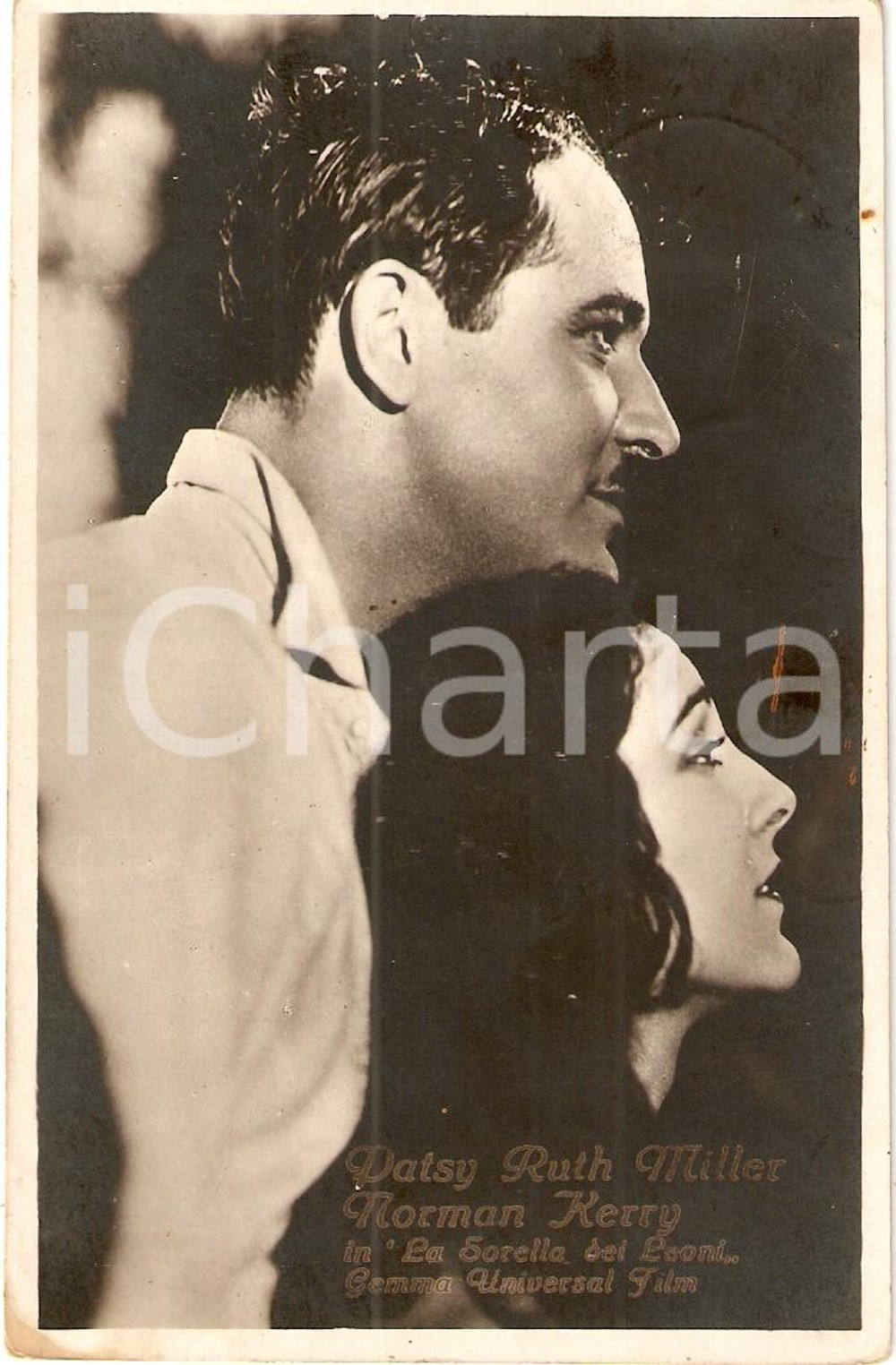 Cartolina originale da collezione 1934 LORRAINE OF THE LIONS Patsy Ruth MILLER  Norman KERRY *Cartolina FP VG 1