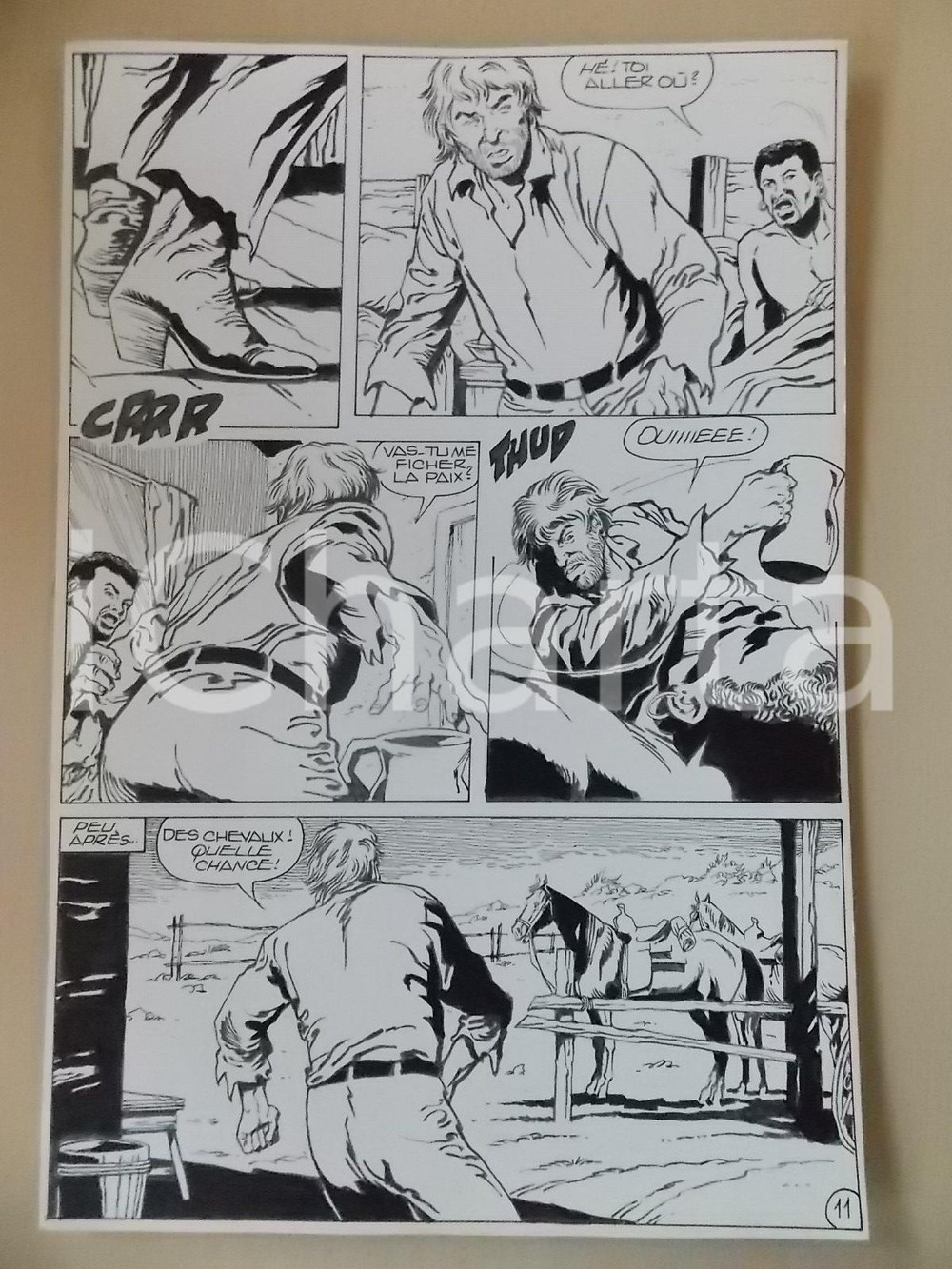 Opera d’arte autentica 1990 BILLY BOYD Ep.5 Luciano BERNASCONI Vagabondo in fuga Tavola originale 1