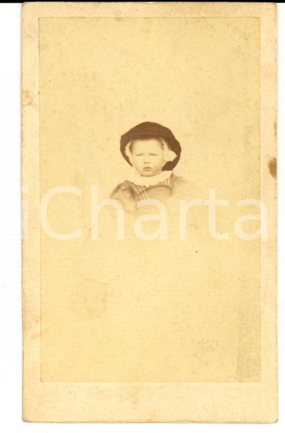 Fotografia d epoca originale 1865 ca VERCELLI Barone Luigi Britannio CANTONO DI CEVA bambino  Ritratto 1