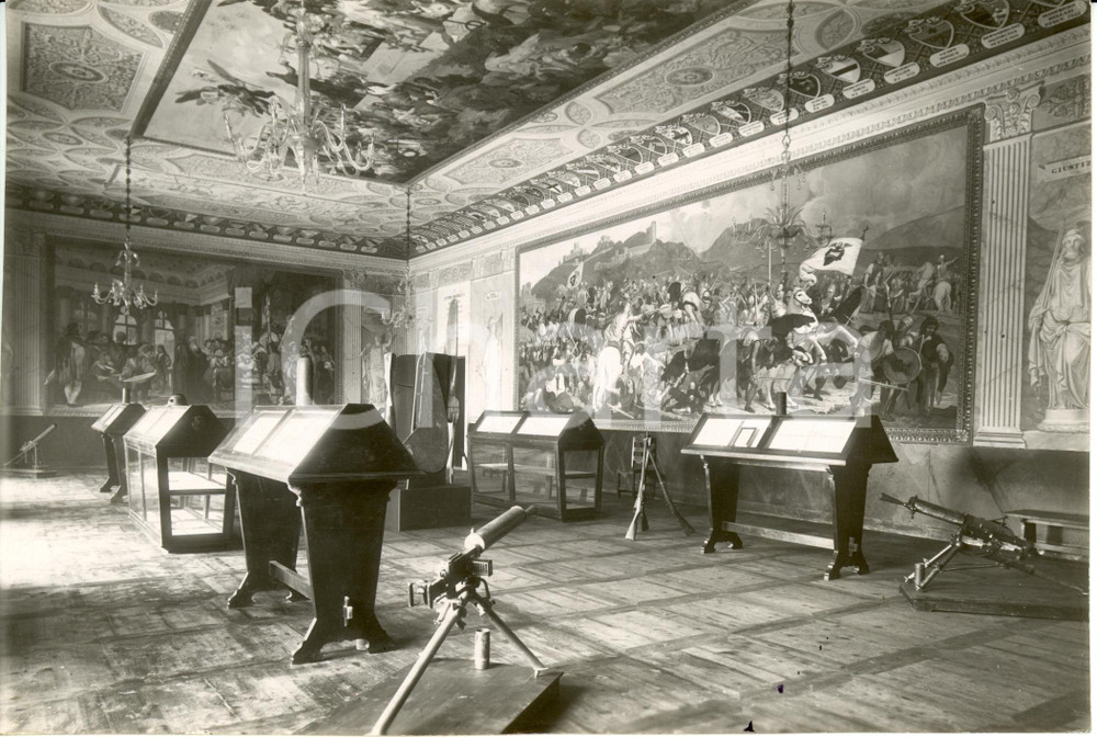 Fotografia d epoca originale 1938 VITTORIO VENETO TV Museo della Battaglia Salone principale Fotografia 1