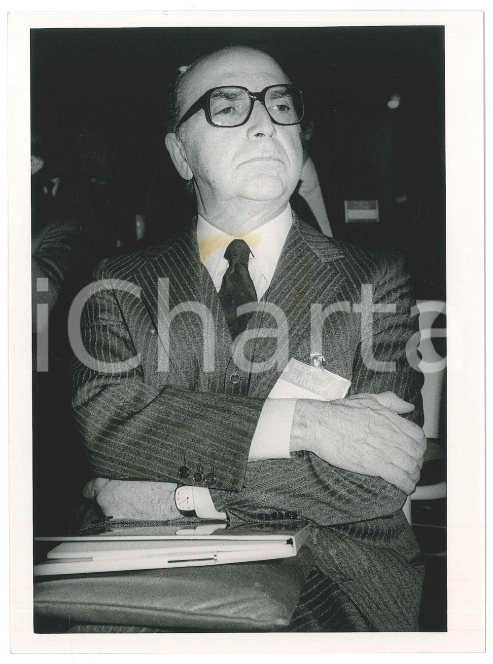 Fotografia d epoca originale 1984 CONFINDUSTRIA Francesco CINGANO  Convegno INCONTRO SUL FUTURO Foto 1