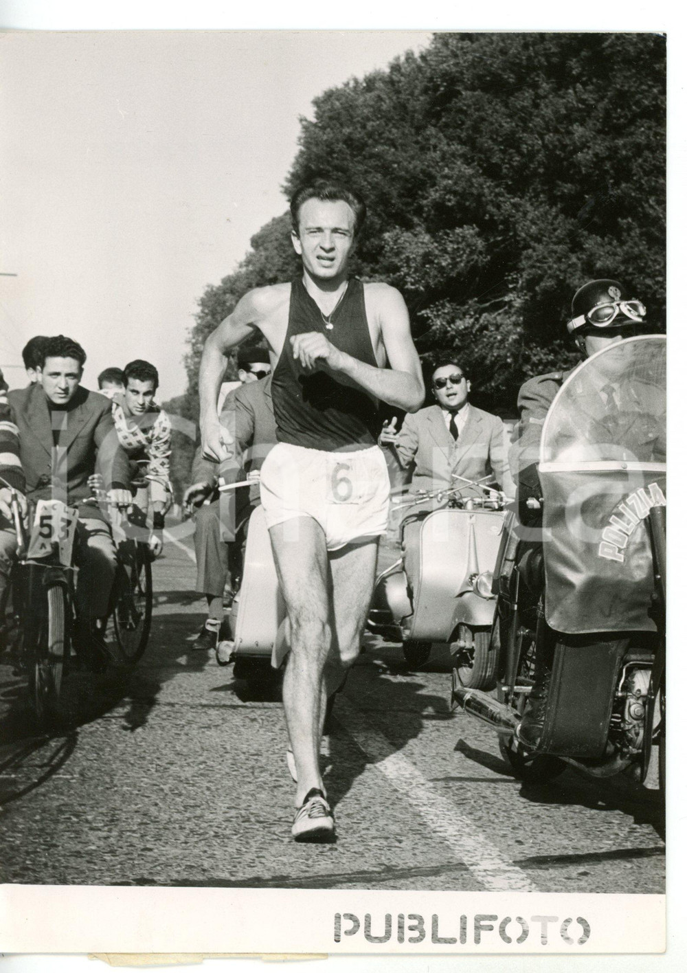1955 ROMA ATLETICA LEGGERA G.P. Enrico GIAMMEI - Abdon PAMICH in gara - Foto