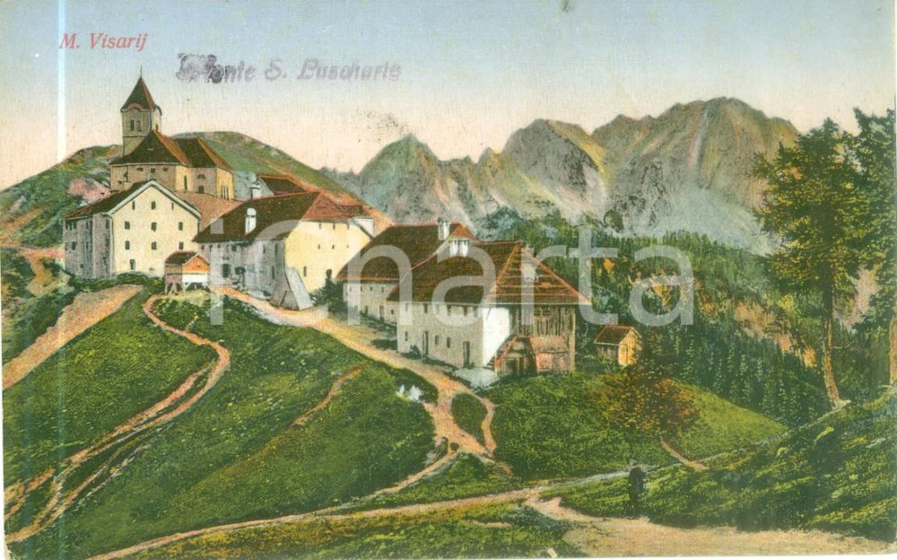 Cartolina originale da collezione 1930 ca UDINE Santuario del Monte Santo di LUSSARI Cartolina postale FP NV 1