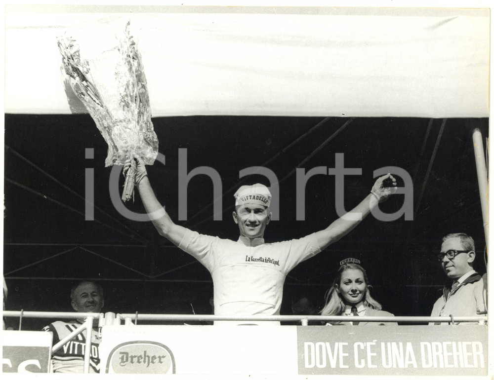 1967 NAPOLI CICLISMO GIRO D'ITALIA Michele DANCELLI in maglia rosa *Foto 24x18