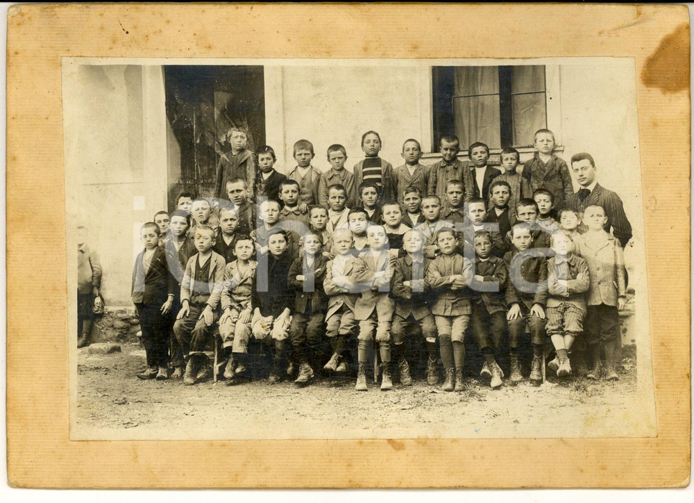 Fotografia d epoca originale 1920 ca CALVENE VI Bambini di una classe elementare Foto Giovanni CAPPOZZO 1