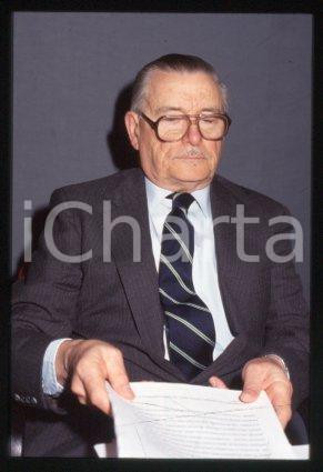 35mm vintage slide* 1990 ca MILAN Nobel Prize winner James M. BUCHANAN (27)