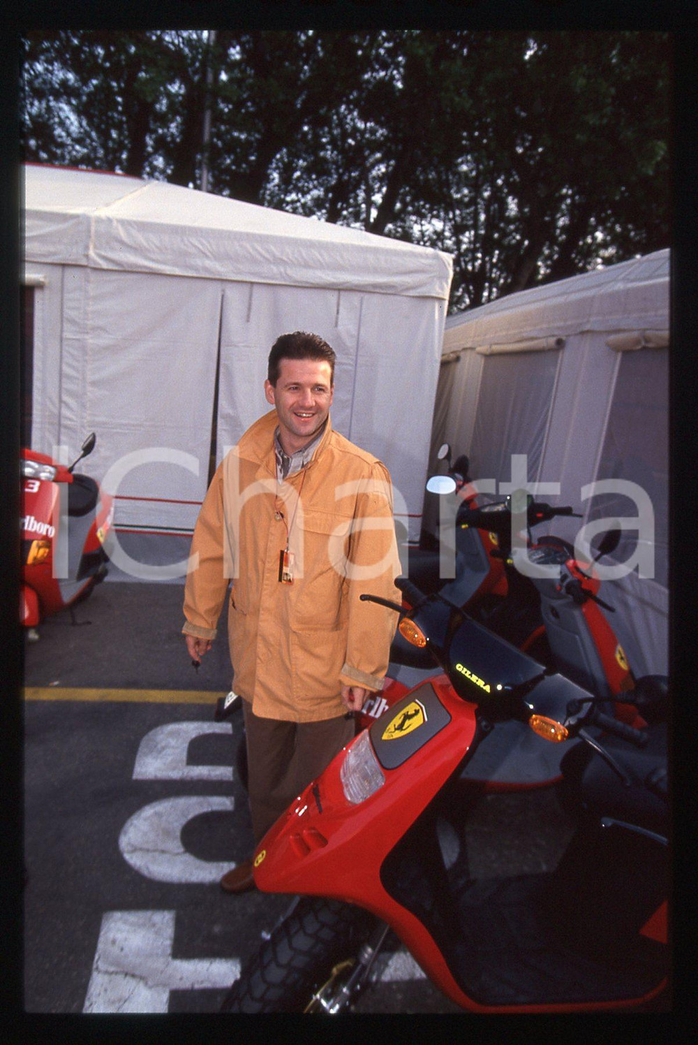 35mm vintage slide* 1994 GP SAN MARINO Nicola LARINI Ritratto del pilota FERRARI