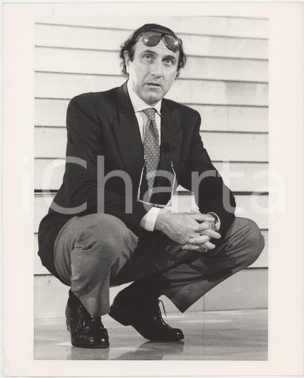 Fotografia d epoca originale 1985 ca FESTIVAL DI SANREMO Pippo BAUDO Ritratto  Foto 20x25 cm 2 1