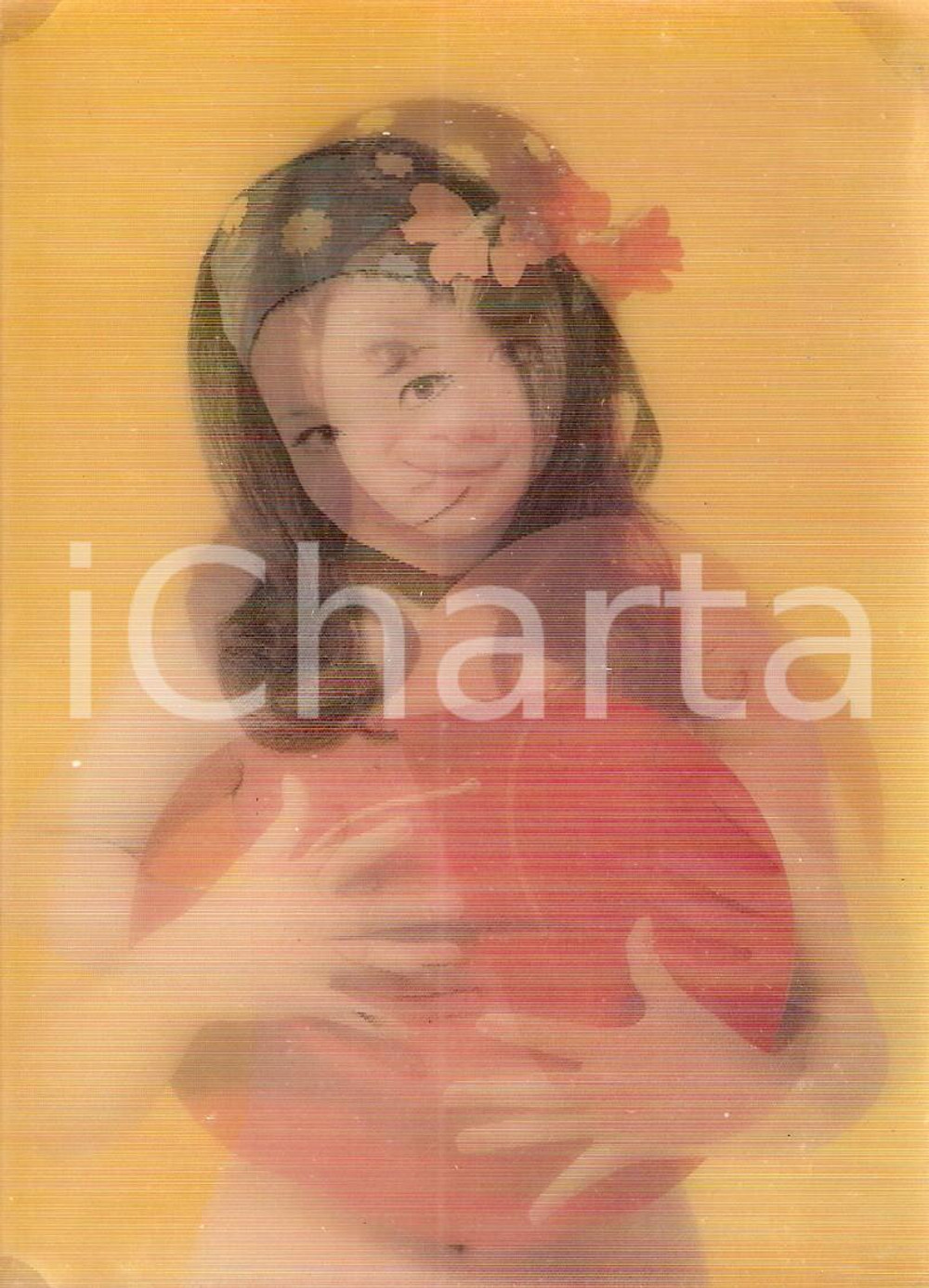 Cartolina originale da collezione 1970 ca EROTICA VINTAGE Japanese girl with a cowboy hat OLOGRAFICA (1) 1
