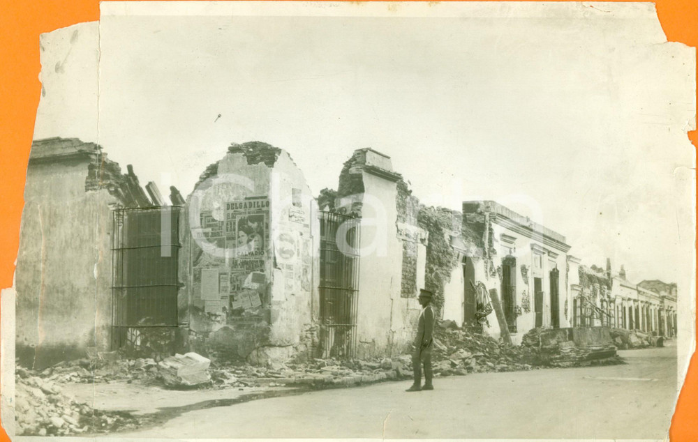 Fotografia d epoca originale 1931 OAXACA MEXICO I quartieri distrutti dal terremoto GRAVEMENTE DANNEGGIATA 1