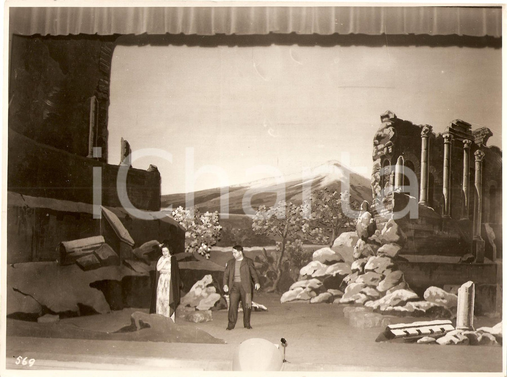 Fotografia d'epoca originale 1938 SANREMO Una scena della TAORMINA Teatro dell'Opera 1