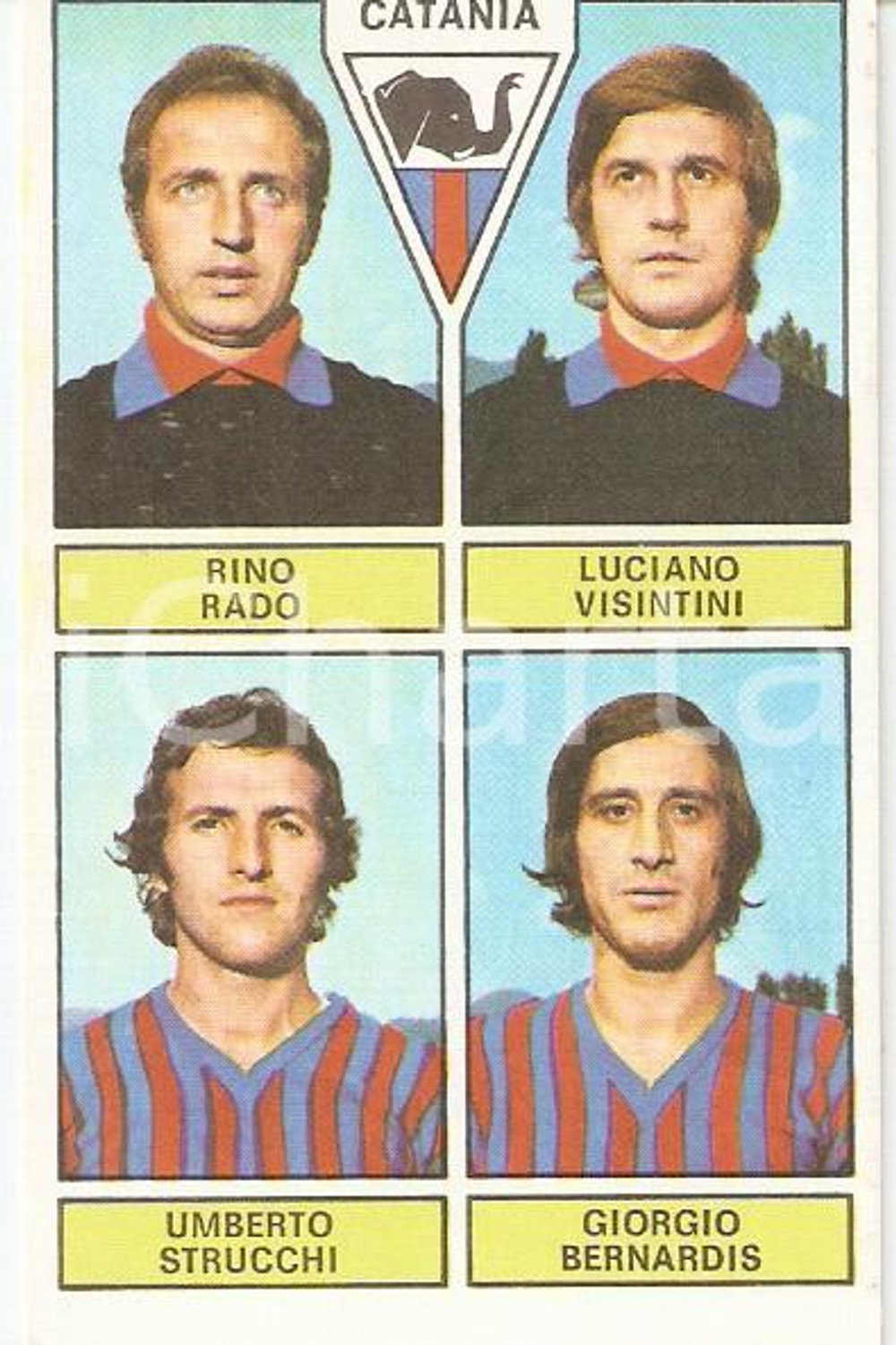 Oggetto da collezione cartaceo PANINI CALCIATORI 1971 1972 Figurina CATANIA Rado Visintini Strucchi Bernardis 6 1