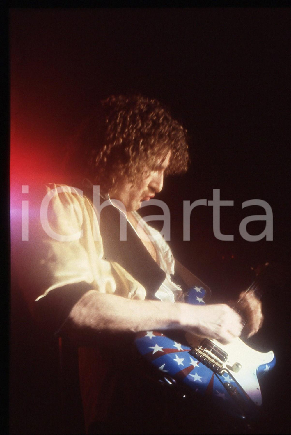 35mm vintage slide* 1982 MILANO Fernando VON ARB dei KROKUS al Rolling Stone 3