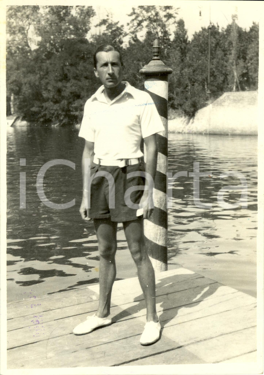 Fotografia d epoca originale 1930 VENEZIA Motonautica Coppa MUSSOLINI  Conte Theo ROSSI di MONTELERA Foto 1