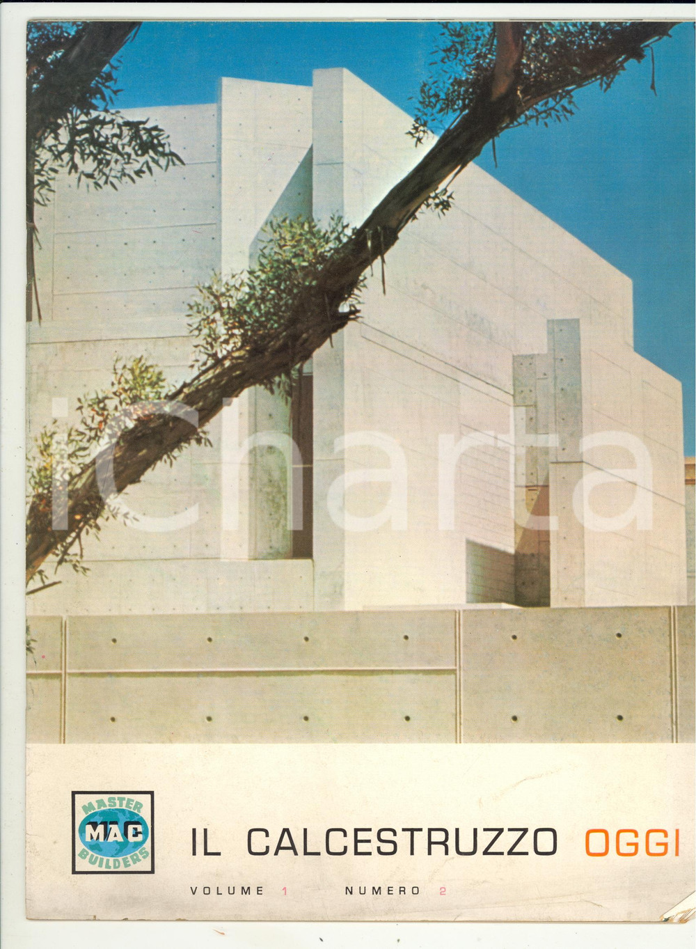 1968 IL CALCESTRUZZO OGGI - Calcestruzzo Ready-Mix - Rivista vol. 1 nÂ° 2 Pubblicazione d'epoca con illustrazioni b/n.DATA: Aprile-Giugno 1968PAGINE: 14 CONDIZIONI: FAIR (piegatura all'angolo inferiore destro che interessa tutta la pubblicazione e piccolo strappo marginale)    originale e autentica 1