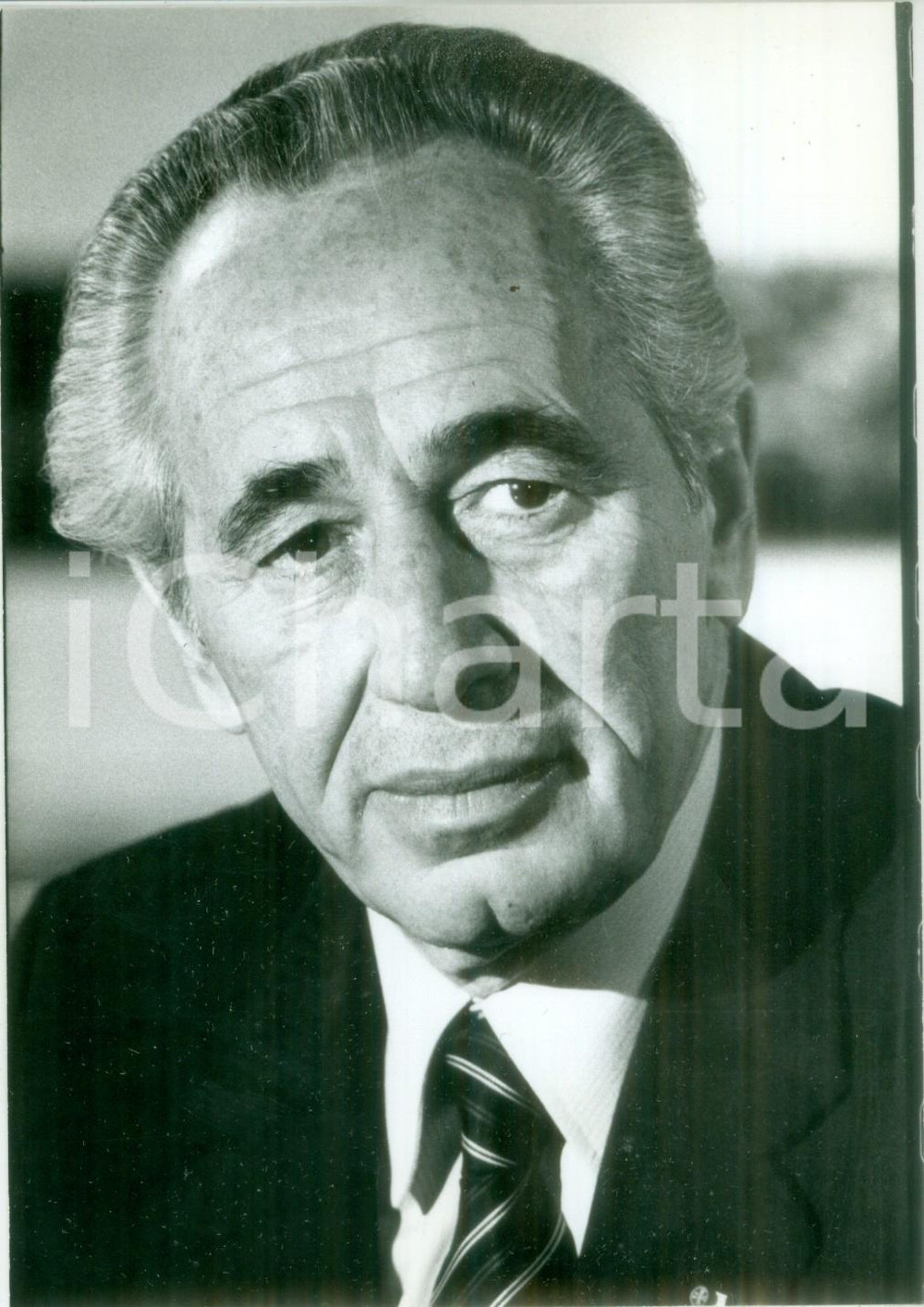 Fotografia d epoca originale 1986 ISRAEL Shimon PERES prima della visita in FRANCIA Fotografia 1