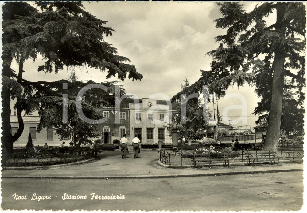 Cartolina originale da collezione 1950 ca NOVI LIGURE AL Stazione Ferroviaria Cartolina postale FG VG 1