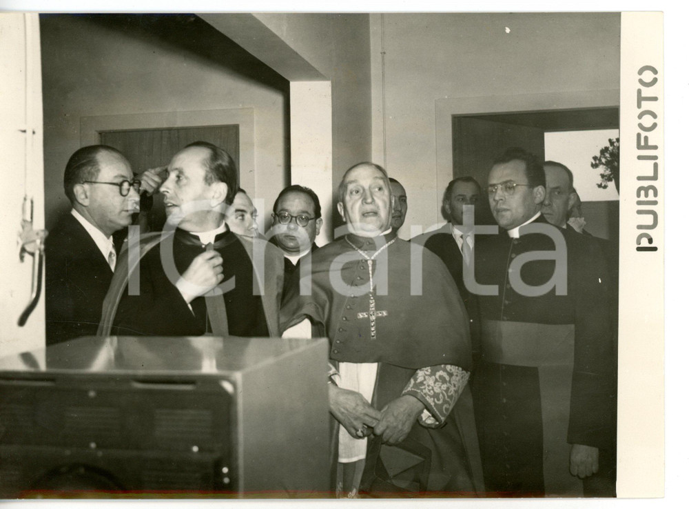 1954 ROMA Centro trasmittente RAI MONTE MARIO Clemente MICARA all'inaugurazione
