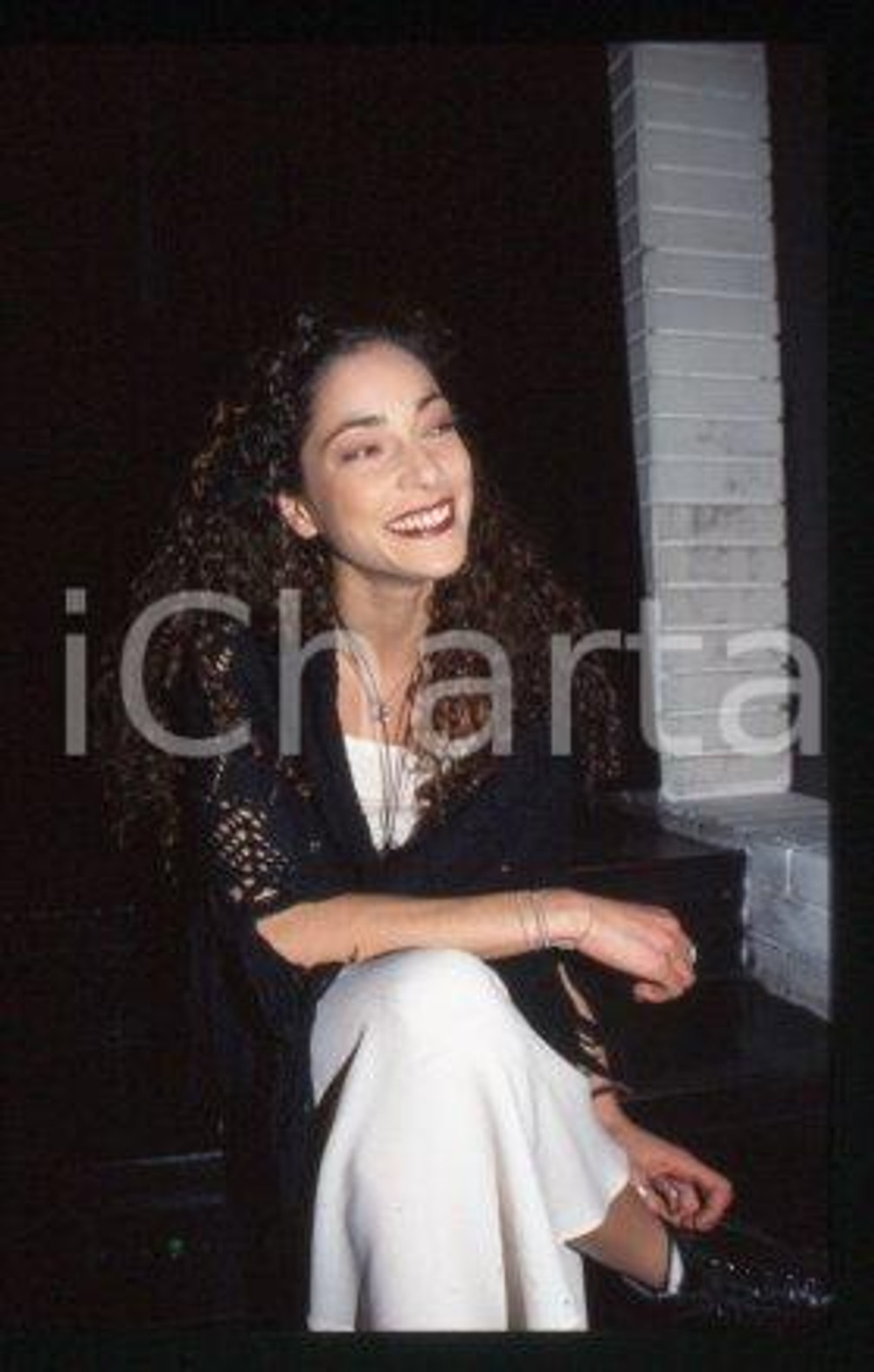 Simona CAVALLARI - LIDO VENICE Italian actress 1997 * 35 mm vintage slide 8