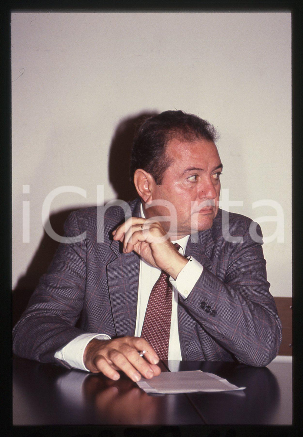 35mm vintage slide* 1985 ca POLITICA - Adalberto MINUCCI ritratto PCI (5)