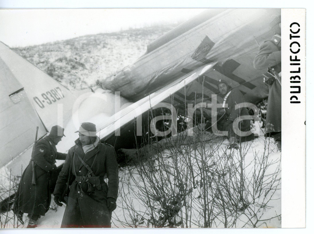 1958 NAPOLI Disastro aereo DOUGLAS C-47 DAKOTA - Sopralluogo dei Carabinieri