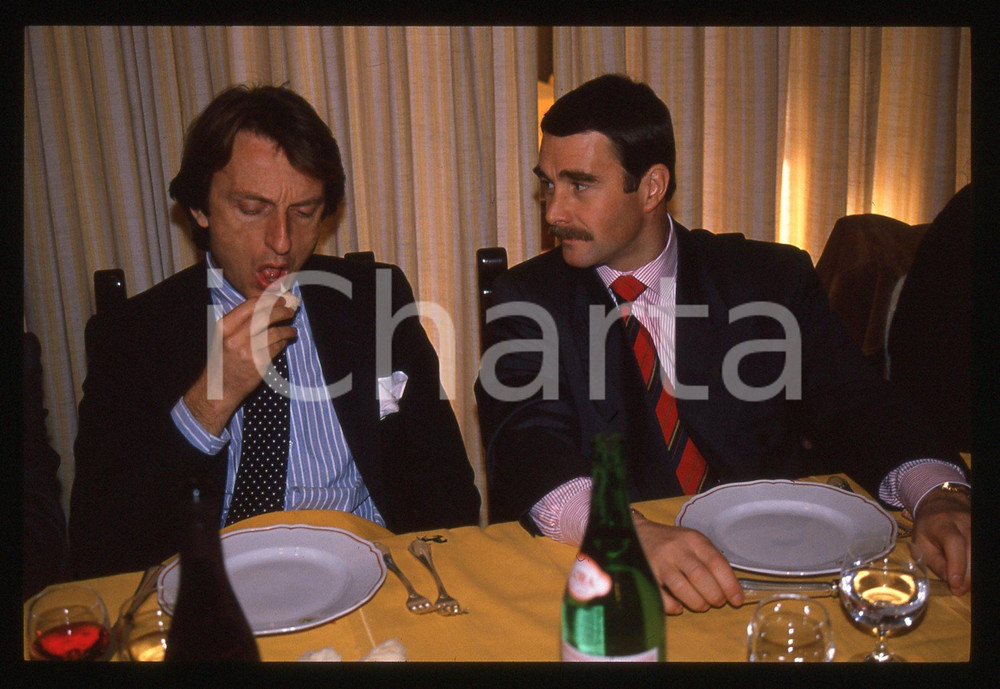 35mm vintage slide* 1990 ca Nigel MANSELL e Luca CORDERO di MONTEZEMOLO (2)