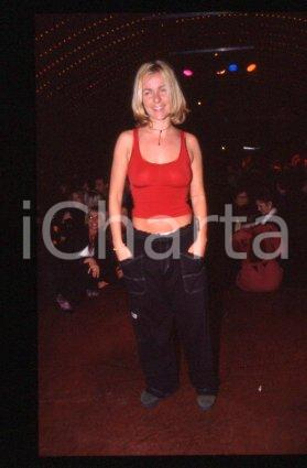 PAOLETTA - RADIO ITALIA disc jockey & radio host 1996 ca * 35mm vintage slide 15