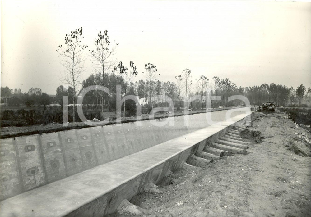 Fotografia d epoca originale 1965 TROMELLO PV Lavori Subdiramatore PAVIA Cascina GAZZERA Travetti ancoraggio 1