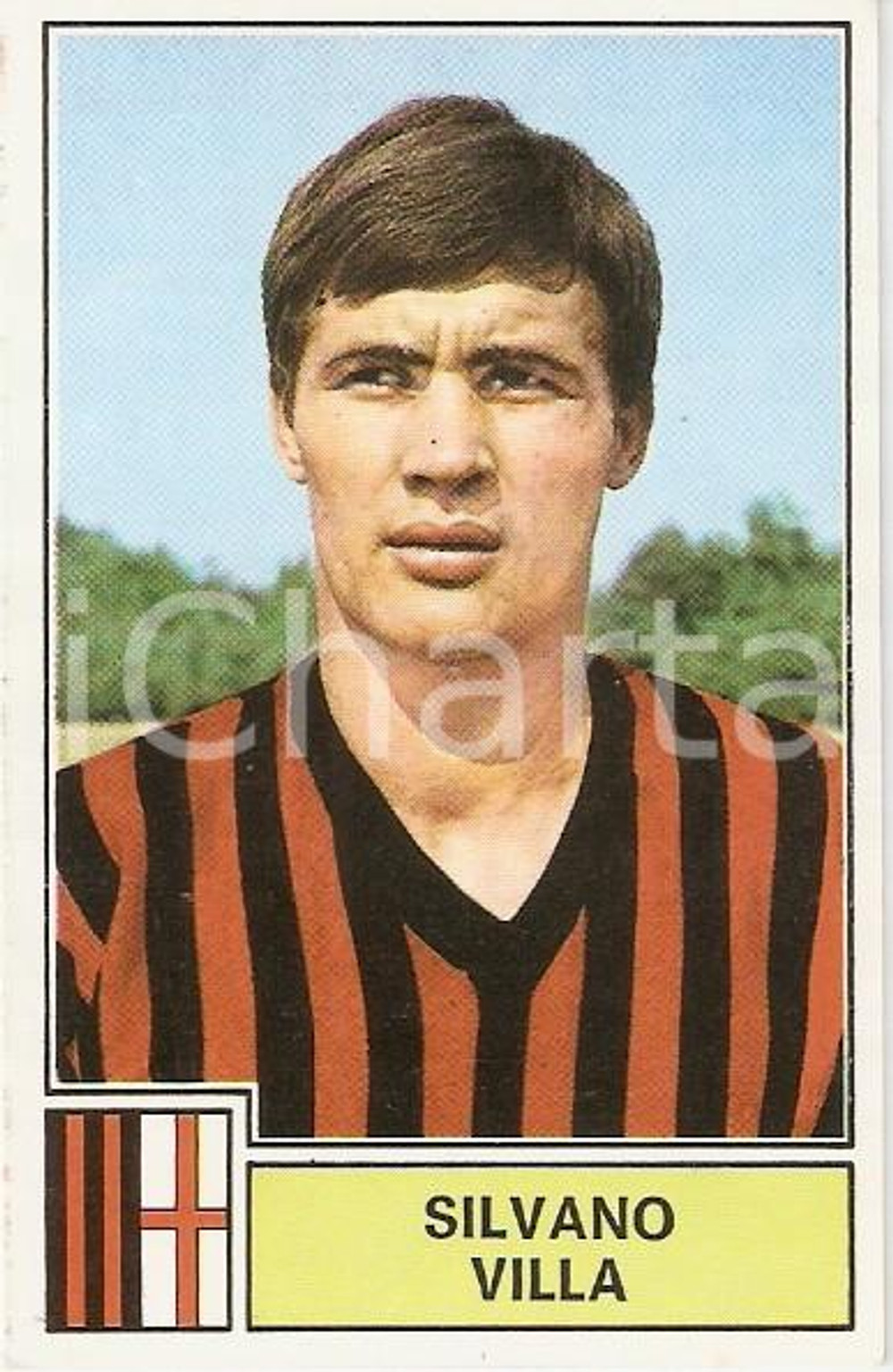 Oggetto da collezione cartaceo PANINI - CALCIATORI 1971 - 1972 Figurina Silvano VILLA Serie A MILAN 1