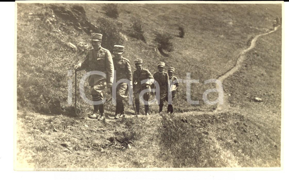 Fotografia d epoca originale 1926 MOMBARUZZO AT REGIO ESERCITO Alti ufficiali in escursione Foto FP VG 1