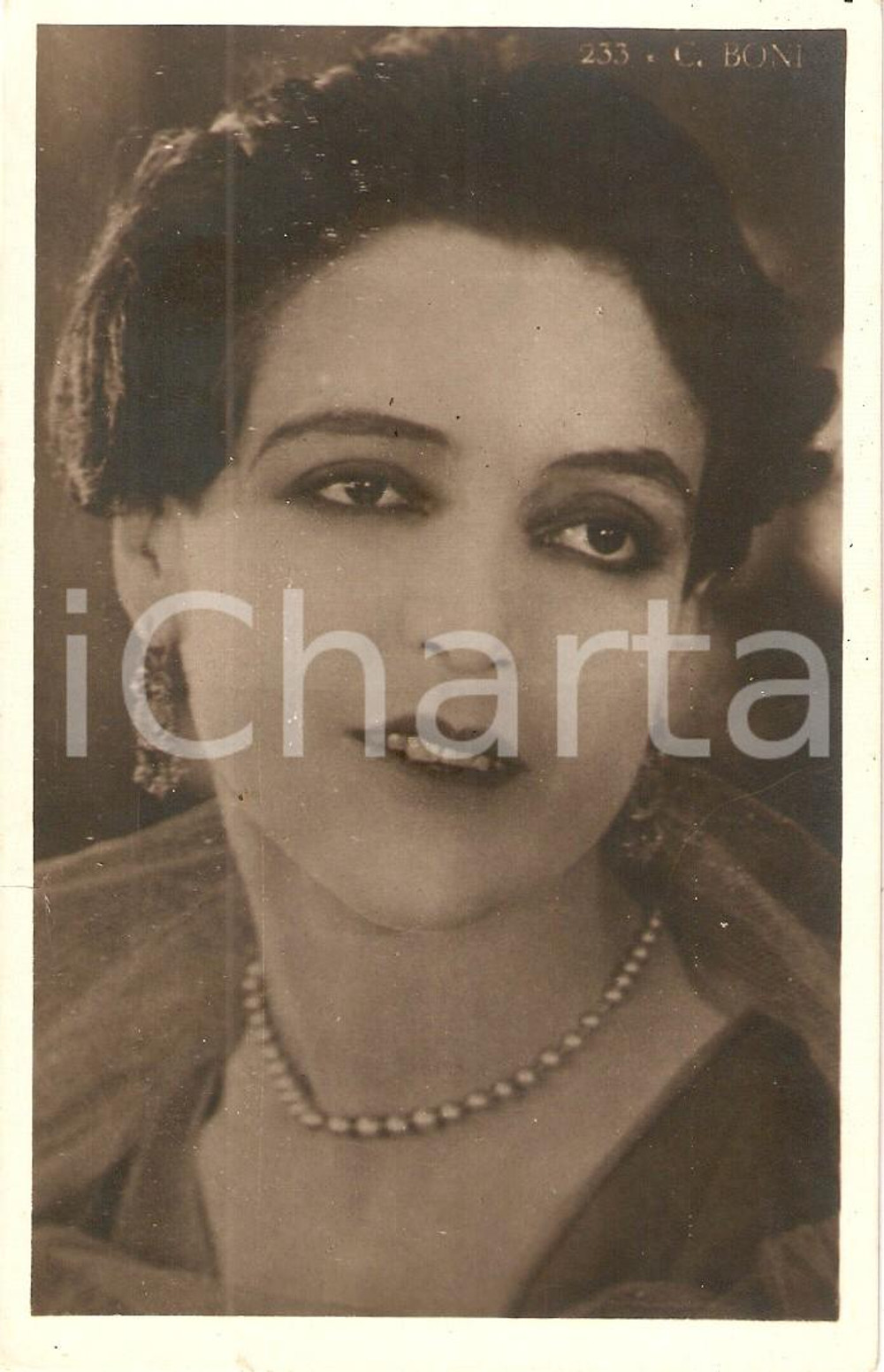 Cartolina originale da collezione 1925 ca CINEMA Carmen BONI Ritratto attrice *Cartolina FP NV 1