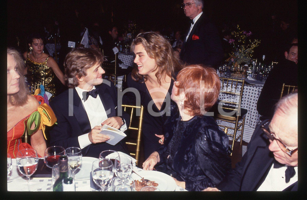 35mm vintage slide* 1988 NEW YORK Michail BARYSHNIKOV Brooke SHIELDS Ritratto 1